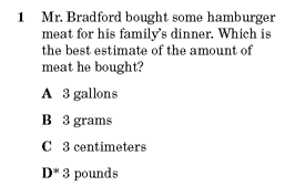 assessment item from TEA's released tests