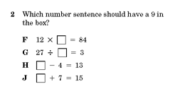 assessment item from TEA's released tests
